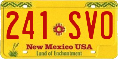 NM license plate 241SVO