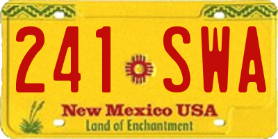 NM license plate 241SWA