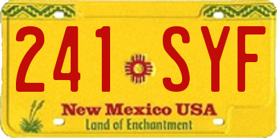 NM license plate 241SYF