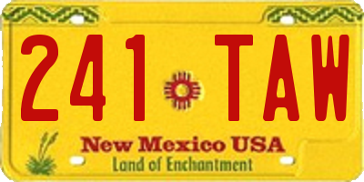 NM license plate 241TAW