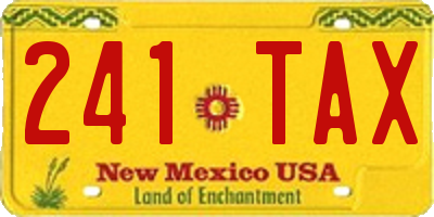 NM license plate 241TAX