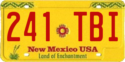 NM license plate 241TBI