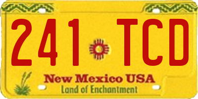NM license plate 241TCD