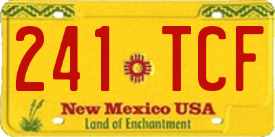 NM license plate 241TCF