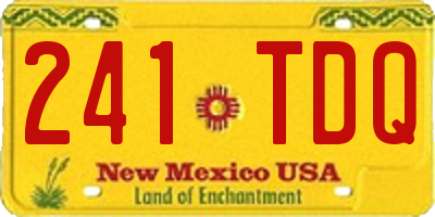 NM license plate 241TDQ