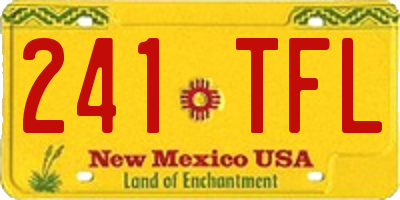 NM license plate 241TFL