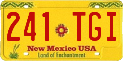 NM license plate 241TGI