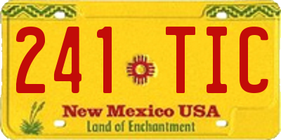 NM license plate 241TIC
