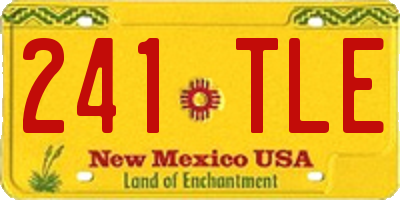 NM license plate 241TLE