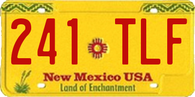 NM license plate 241TLF