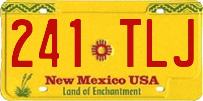 NM license plate 241TLJ