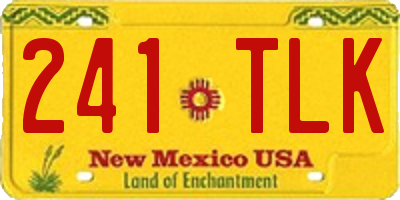 NM license plate 241TLK