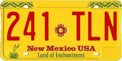 NM license plate 241TLN