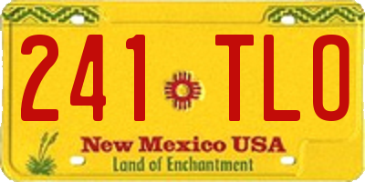 NM license plate 241TLO