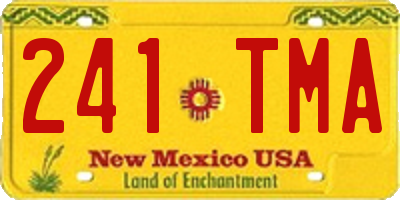 NM license plate 241TMA