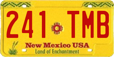 NM license plate 241TMB