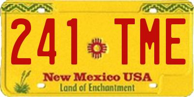 NM license plate 241TME
