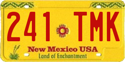 NM license plate 241TMK