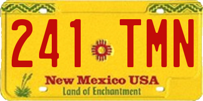 NM license plate 241TMN