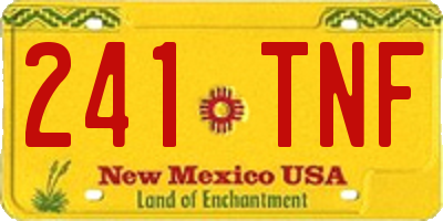 NM license plate 241TNF
