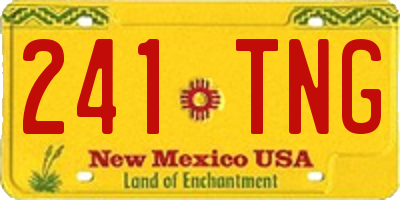 NM license plate 241TNG