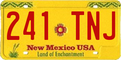 NM license plate 241TNJ