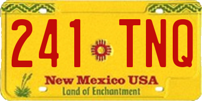 NM license plate 241TNQ