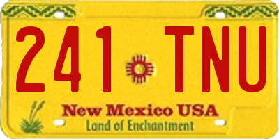 NM license plate 241TNU