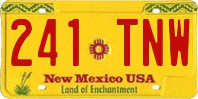 NM license plate 241TNW