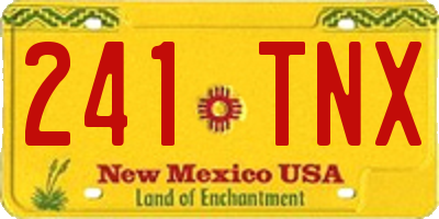 NM license plate 241TNX