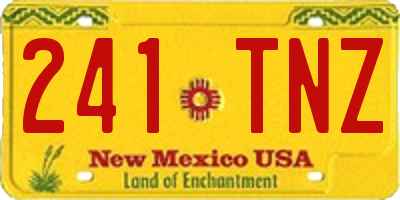 NM license plate 241TNZ