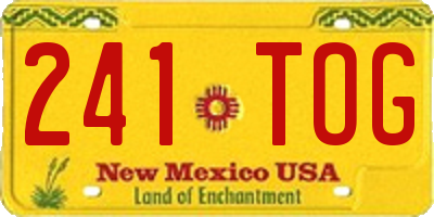 NM license plate 241TOG
