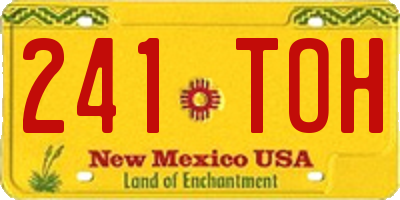 NM license plate 241TOH