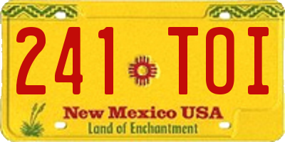 NM license plate 241TOI