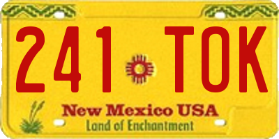 NM license plate 241TOK