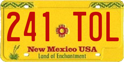 NM license plate 241TOL