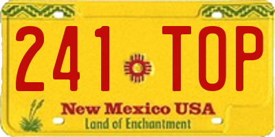 NM license plate 241TOP