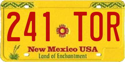 NM license plate 241TOR