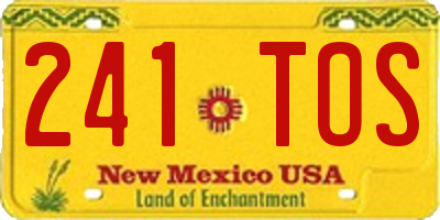 NM license plate 241TOS