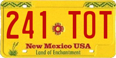NM license plate 241TOT