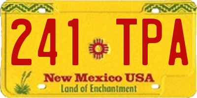 NM license plate 241TPA