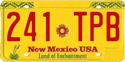 NM license plate 241TPB
