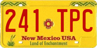 NM license plate 241TPC
