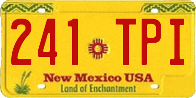 NM license plate 241TPI