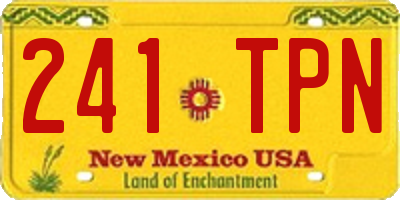 NM license plate 241TPN