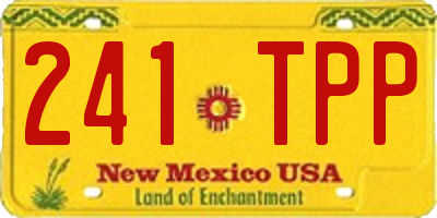 NM license plate 241TPP