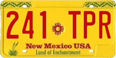 NM license plate 241TPR