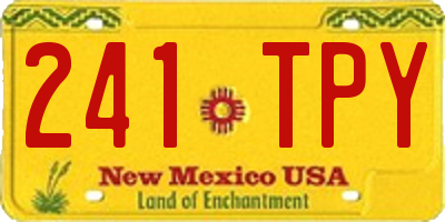 NM license plate 241TPY