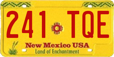 NM license plate 241TQE