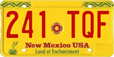 NM license plate 241TQF